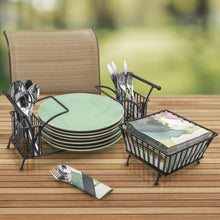 Discover the best sorbus utensil caddy use for napkin cutlery plate holder stackable flatware caddy tabletop organizer ideal for dining table party buffet kitchen entertaining black