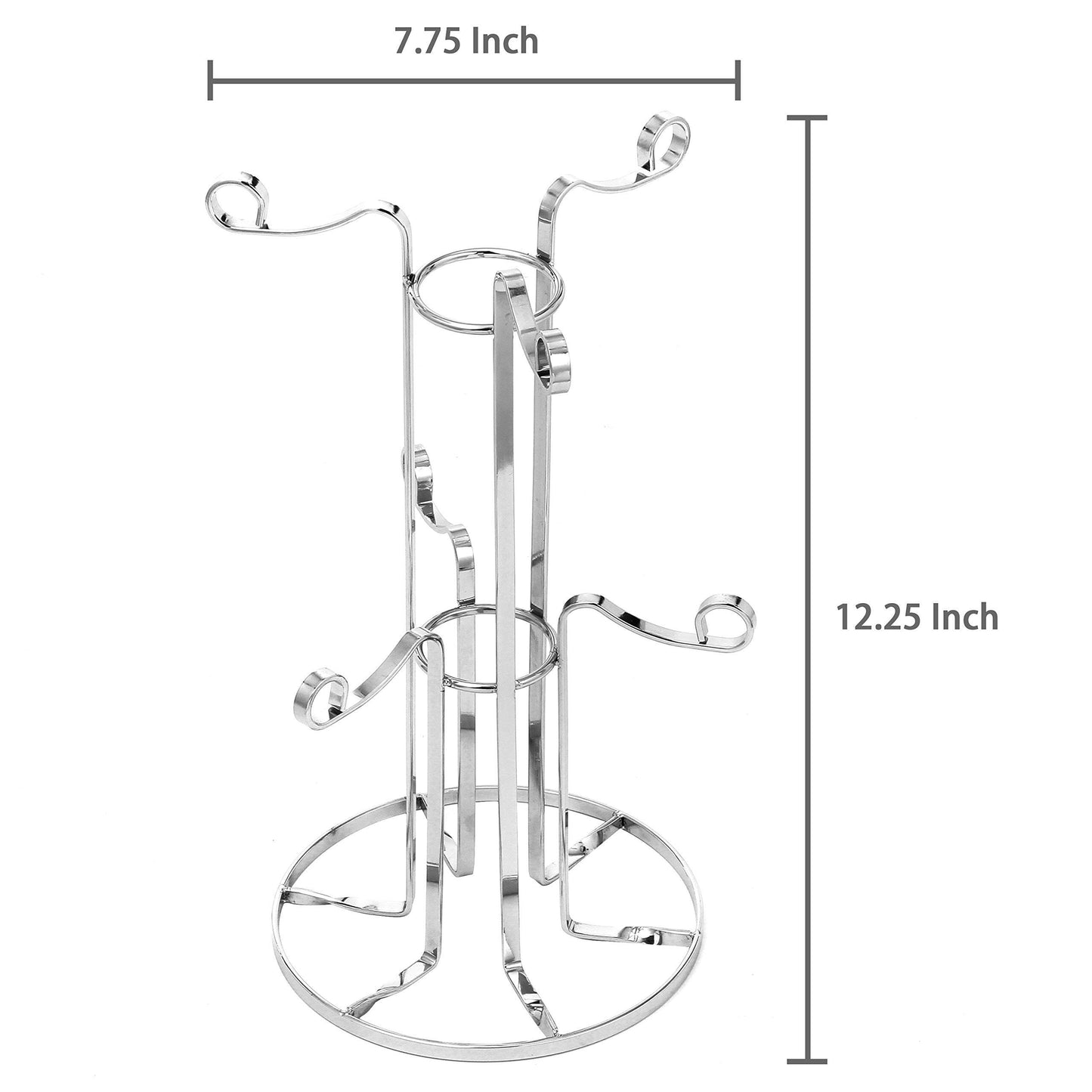 Try mygift 6 hook sleek chrome plated kitchen countertop hanging mug storage tree display rack