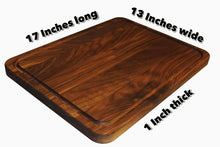 Results extra large reversible walnut wood cutting board by shorz 17 x 13 x 1 inch made in usa from american black walnut hardwood boards keep knives sharp juice groove keeps kitchen countertop clean