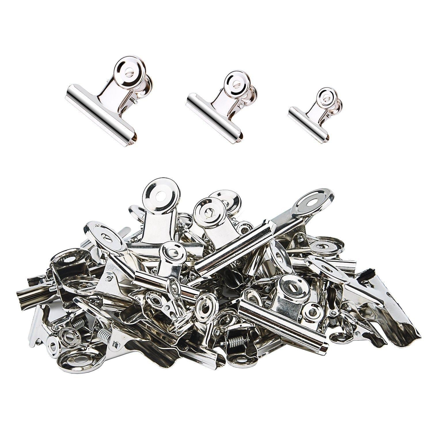 Best seller  sunmns 50 pieces stainless steel clips heavy duty metal clip for photos bags kitchen home office usage 3 sizes 1 18 1 5 2 inch