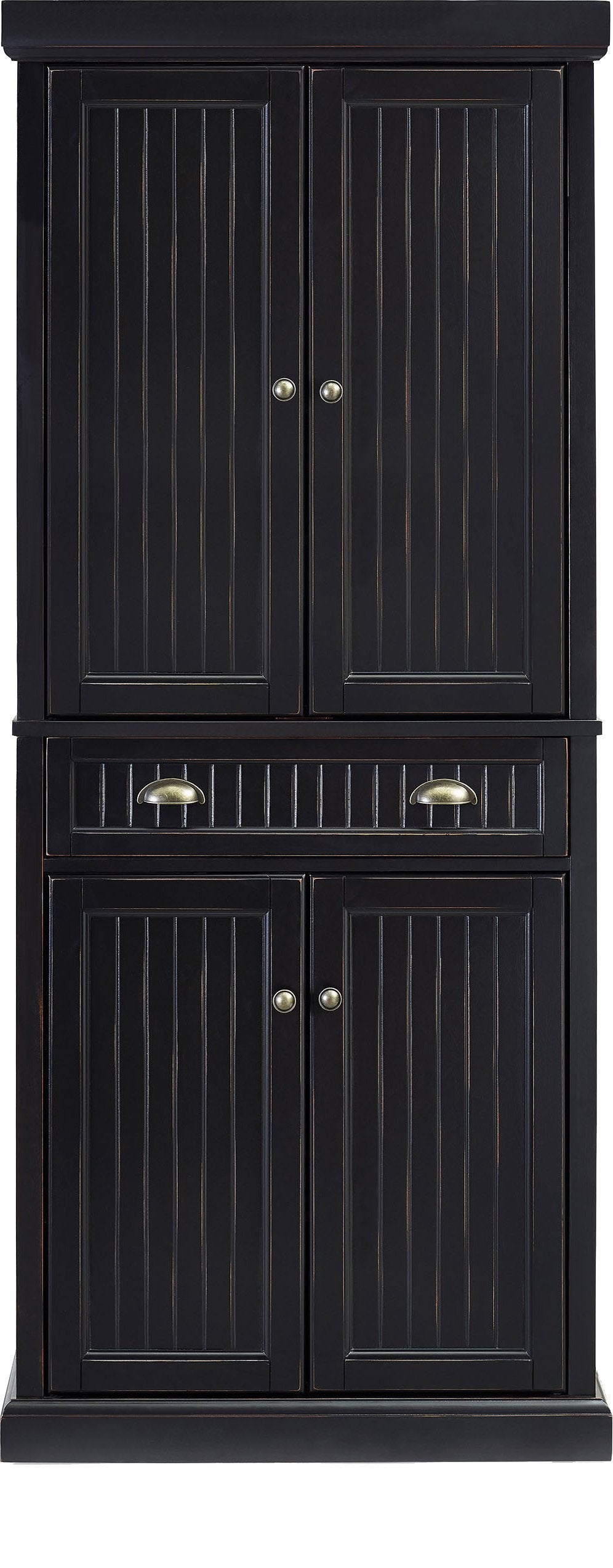 The best crosley furniture seaside kitchen pantry cabinet distressed black