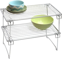 On amazon 2 pack decobros stackable kitchen cabinet organizer chrome