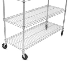 Save internets best 6 tier wire shelving chrome heavy duty shelf wide adjustable rack unit with locking wheels kitchen storage