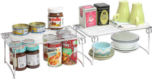Kitchen 2 pack decobros stackable kitchen cabinet organizer chrome