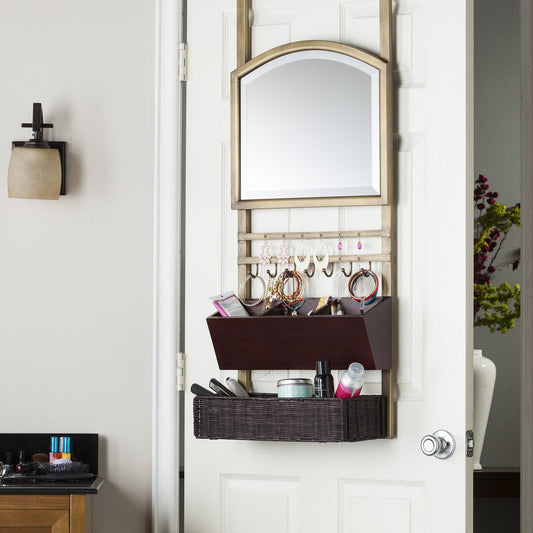 Canivar Over the Door Organizer with Mirror