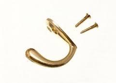 Brass Single Hat And Coat Door Hooks