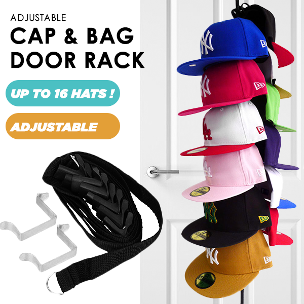 Leihou61 Adjustable Cap & Bag Door Rack