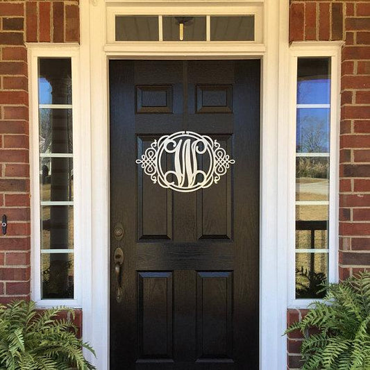 The Roswell Classy Monogrammed Door Wreath