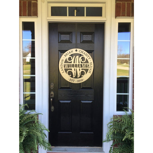 Family Name Custom Metal Sign with Established Date