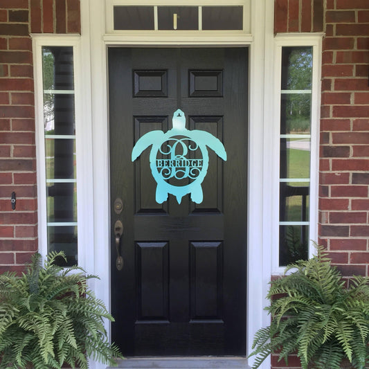 CRUSH: Turtle Personalized Monogram Front Door Wreath & Beach Decor