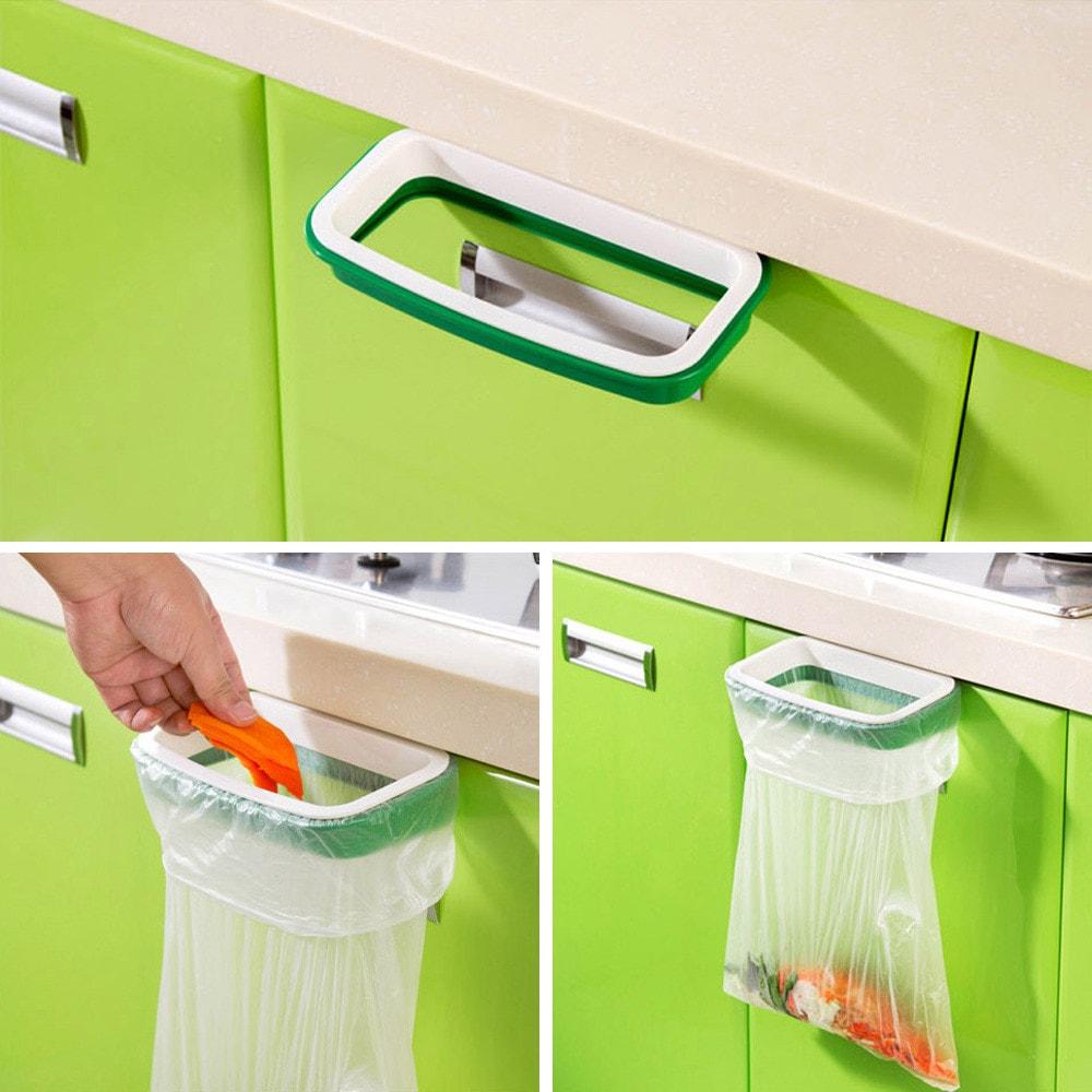 Garbage Rack Curtain FREE Kitchen Cabinet Hanging Trash Rack – One Perfect Room