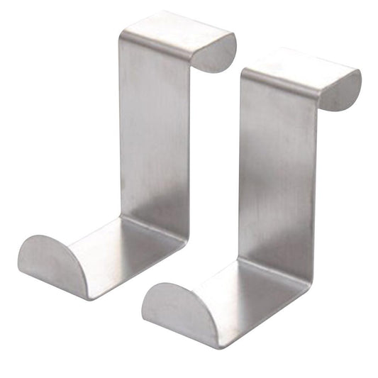 2PC Door Hook Stainless Kitchen Cabinet Clothes Hanger Holder Storage Tools