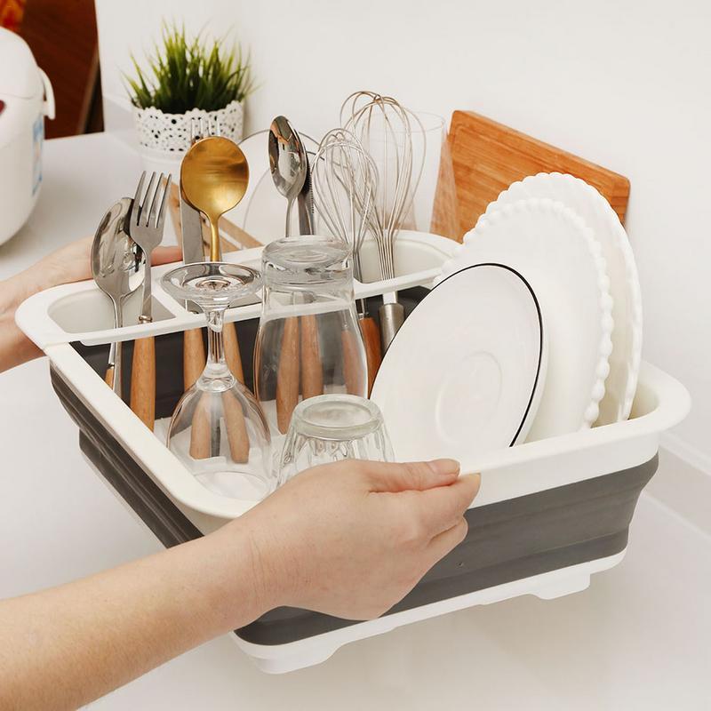 Kitchen Foldable Dish Rack Drainer