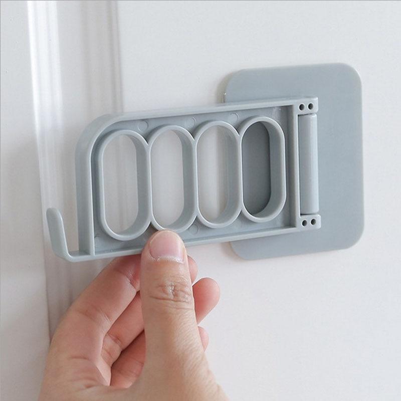 1 Pc Fordable Key Decorative Multi-function Door Hooks strong adhesive hanger storage rack coat hook Creative Solid