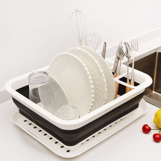 Foldable Dish Rack Set Dish Cutlery Cup Rack