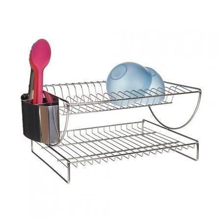 Chrome Plated 2 Tier Dish Rack